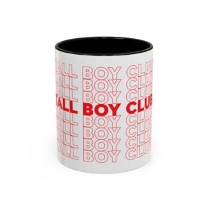 Boy Club Accent Coffee Mug — Retro Red Typography 11/15oz